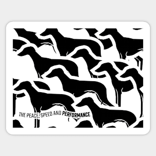 CAMO (STANDING BLACK) FOR SIGHTHOUND/GREYHOUND LOVERS Sticker